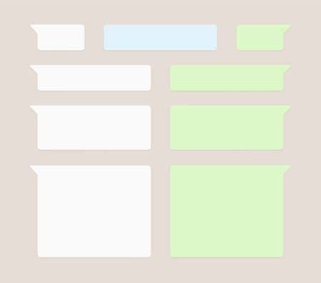 Message bubbles chat vector icons. Vector deign template of message bubbles chat boxesのイラスト素材
