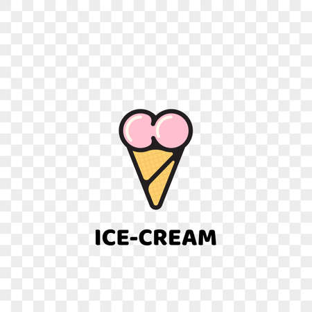Heart ice cream icon for gelateria cafe or cafeteria.のイラスト素材