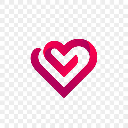 Heart vector icon. Isolated modern heart symbol for cardiology medical center or charityのイラスト素材