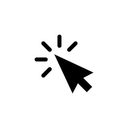 Arrow pointer vector icon of arrow pointer clicking for web cursor click buttonのイラスト素材