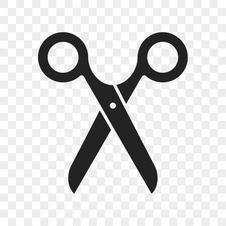 Scissors vector icon for barber scissors cut or shear silhouette symbol designのイラスト素材