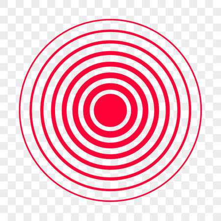 Pain red circle point vector icon for medical painkiller pill designのイラスト素材