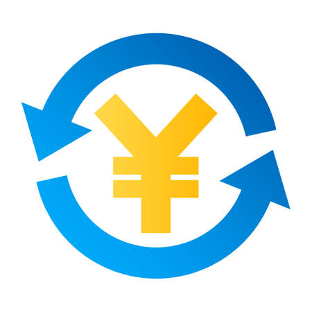 Yen currency icon for exchange stock market or currency converter app vector logoのイラスト素材