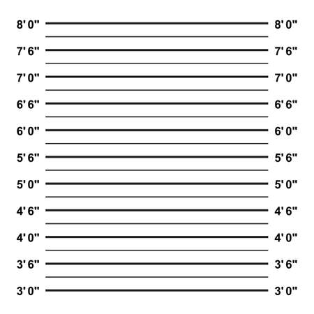 Police mug shot vector inch height lineup mugshot backgroundのイラスト素材