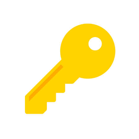 Key vector icon for web secure access or online protection, encryption and private security flat signのイラスト素材