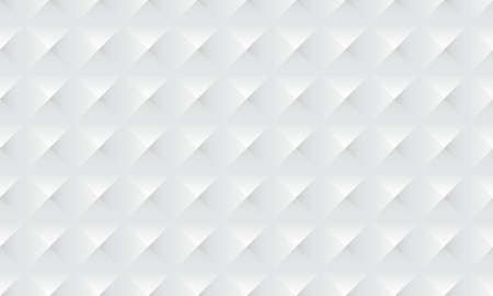 Abstract white background geometric 3d texture with seamless diamont square pattern.のイラスト素材