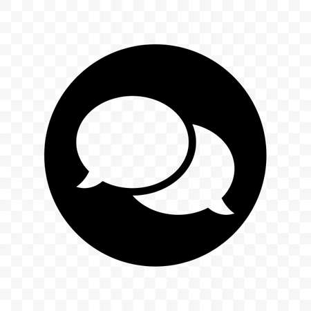 Dialog chat bubble, FAQ question and information vector circle iconのイラスト素材