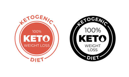 Ketogenic diet icon. Vector 100 percent weight loss keto diet label stampのイラスト素材