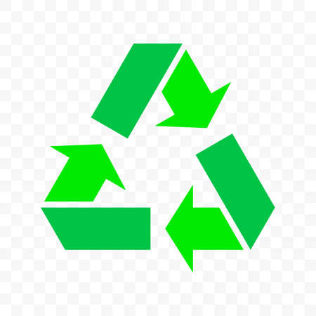 Recycle vector triangle arrow cycle icon. Eco waste bin, organic package reuse or bio recycle arrows symbolのイラスト素材