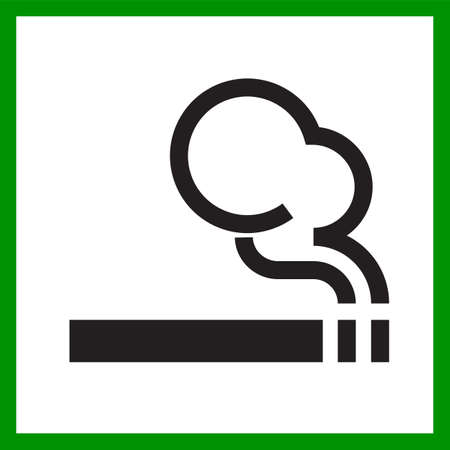 Smoking area vector icon, cigarette smokers zone.のイラスト素材
