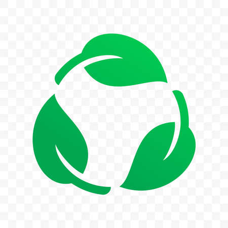 Biodegradable recyclable plastic free label vector icon. Eco safe bio recyclable and degradable package stampのイラスト素材