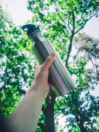 Zero waste concept. Zero waste, green and conscious lifestyle concept. Reusable on the go drink...