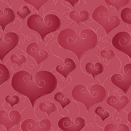 A simple retro seamlessly repeatable valentine s day background のイラスト素材