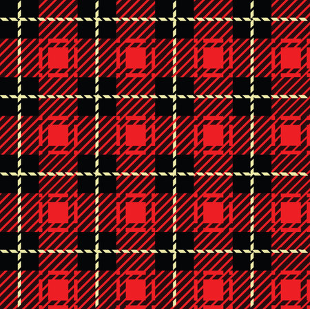 A seamlessly repeatable red plaid pattern のイラスト素材