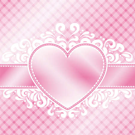 A soft pink Valentine s day themed illustration のイラスト素材