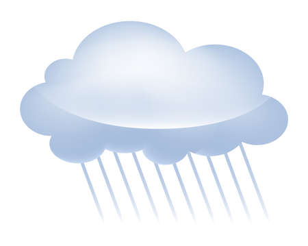 Illustration of a grey storm cloud representing rainy weather のイラスト素材
