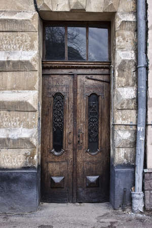 Antique door in the old cityの写真素材