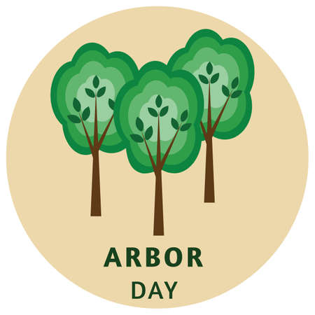 Vector illustration for arbor day.のイラスト素材