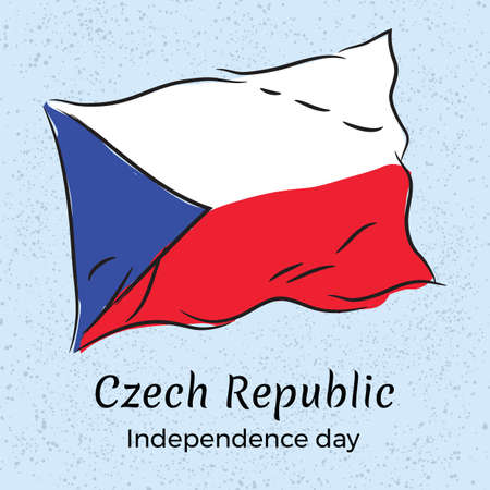 Independence day Czech Republic.のイラスト素材