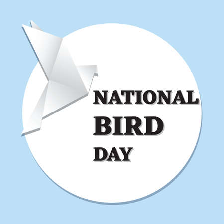 National bird day. Dove origami. Vector illustration.のイラスト素材