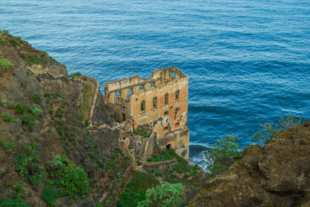 The Gordejuela Water Elevator, a former hydraulic pumping station.の写真素材