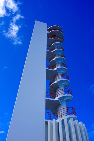 Buenavista del Norte lighthouse. A very modern structure. Tenerife, Canary Islands.