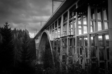 The Karako Viaduct in Harghita county, Romania.の写真素材