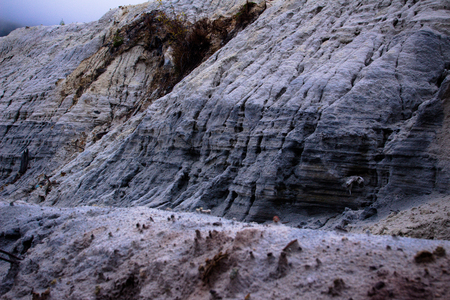 Detail of a closed kaolinite mine in Harghita county, Romania.の写真素材