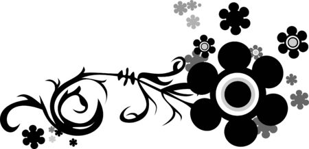 Floral design elementsのイラスト素材