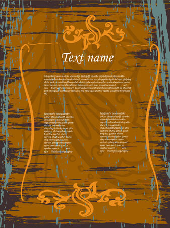 Grunge and vintage floral backgrounds with frame for textのイラスト素材