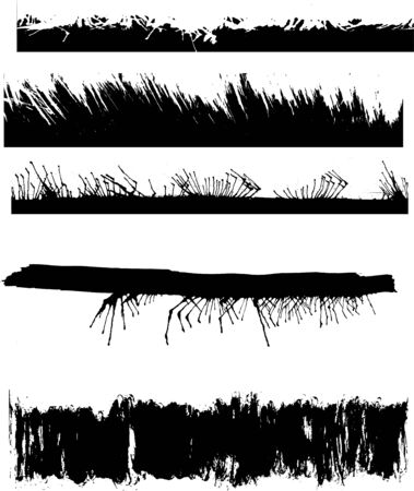 A set of grunge edgesのイラスト素材