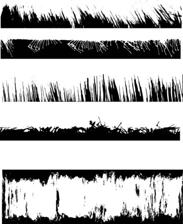 A set of grunge edgesのイラスト素材