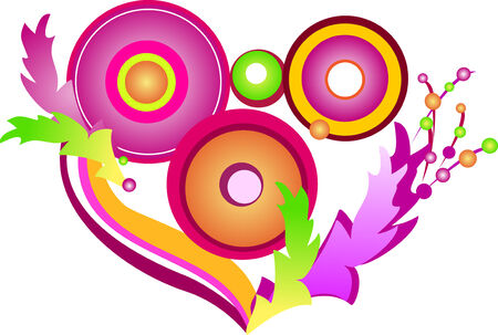 Stylized red heart. Element for designのイラスト素材