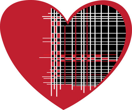Stylized red heart. Element for designのイラスト素材