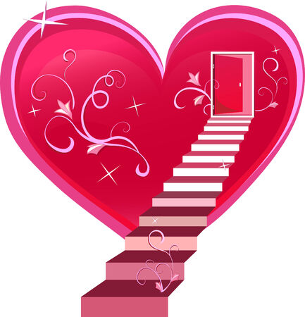 Doors are open to the heart . Element for designのイラスト素材