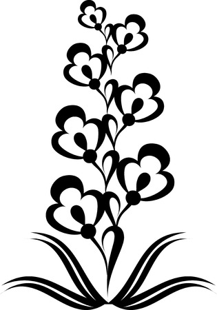 Beautiful flower vector in oldest styleのイラスト素材