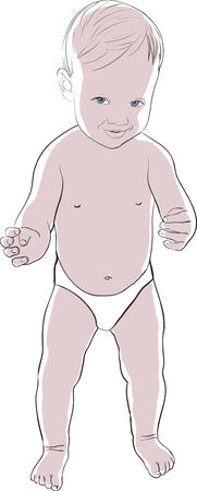 shy child のイラスト素材