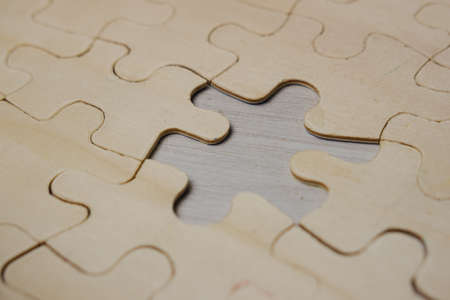 Assembled puzzle without a single detailの写真素材