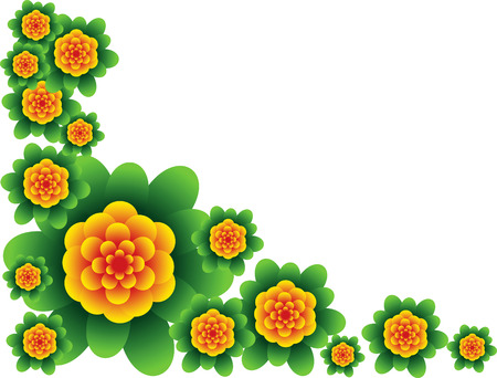 Abstract vector floral frame backgroundのイラスト素材