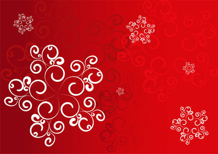 Abstract vector red snowflakes christmas backgroundのイラスト素材