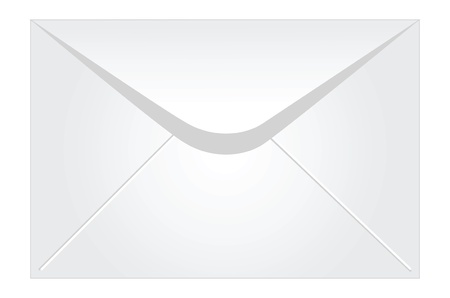 Vector empty white envelope isolated on white backgroundのイラスト素材