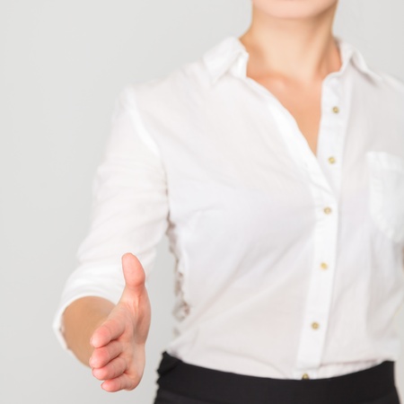 Business woman offer handshake. の写真素材