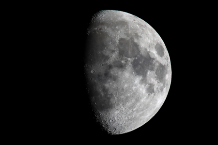 Crescent moon, gibbous moonの写真素材