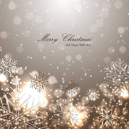 Beautiful christmas background with snowflakesのイラスト素材