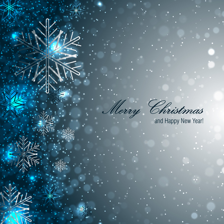 Elegant christmas background with snowflakesのイラスト素材