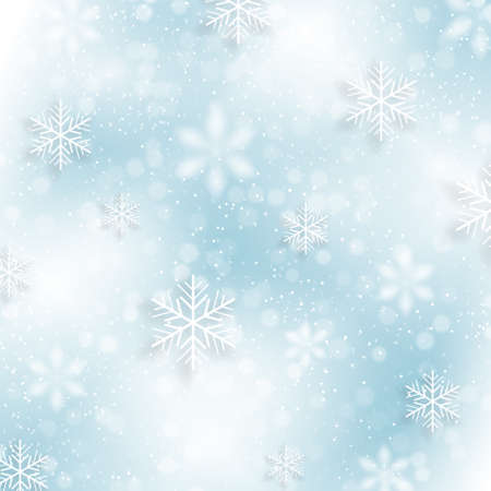 Beautiful winter background with snowflakesのイラスト素材