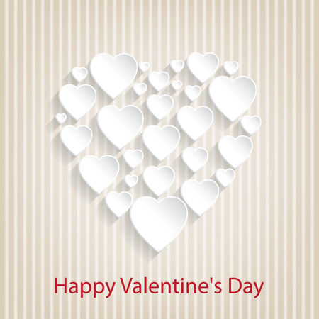 Congratulation card with heartsのイラスト素材