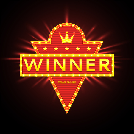 Vector illustration for winners of poker, winners of cards and winners of roulette.のイラスト素材