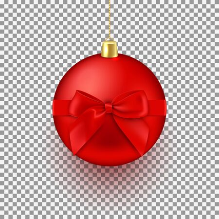 Holiday festive toy with satin bow.のイラスト素材