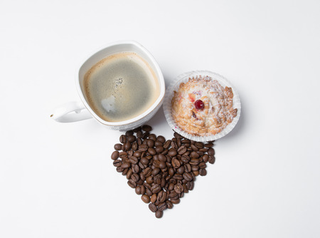Coffee with sweetsの写真素材